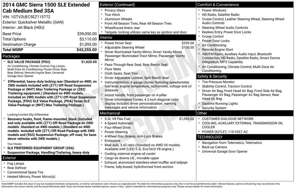 gmc sierra 1500 2014 1GTV2UEC5EZ115772 image gmc sierra 1500 2014 1GTV2UEC5EZ115772 image